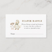Dummer-Gans-Sage-Gingham-Babyparty-Windeln-Raffle  Begleitkarte (Vorderseite)
