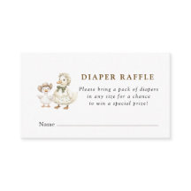 Dummer-Gans-Sage-Gingham-Babyparty-Windeln-Raffle 