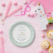 Dummer-Gans-Sage-Grün-Gingham-Baby-Party Pappteller (Party)