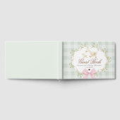 Dummer Gans-Sage-Rosa-Gingham-Baby-Party Gästebuch (Voll)