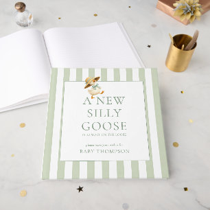 Dummer-Gans-Sage-Streifen-Baby-Party Gästebuch