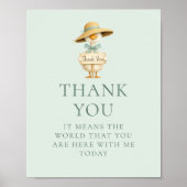 Dummer Gans Salbei Danke Baby Shower Schild (Vorne)