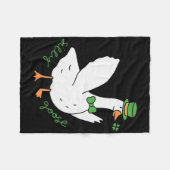 Dummer Gans St. Patrick's Day Leprechaun Hut Irish Fleecedecke (Vorderseite (Horizontal))