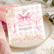 Dummer Gans Süße Gans Rose Windel-Raffle-Karte