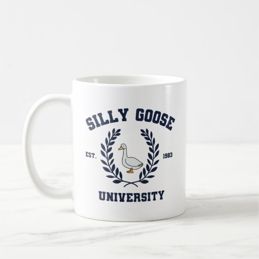Dummer-Gans-Universität Kaffeetasse (Links)