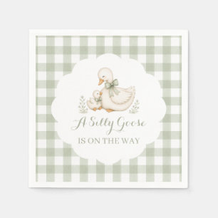 Dummer Gans Vintage Gänseblümchen-Baby-Party Serviette