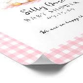 Dummer Gans Wasserfarben Mädchen Baby Shower Begrü Poster (Ecke)