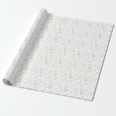 Dummer Gans Wildblumen Gingham Mädchen Party Geschenkpapier (Ungerollt)