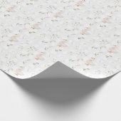 Dummer Gans Wildblumen Gingham Mädchen Party Geschenkpapier (Ecke)