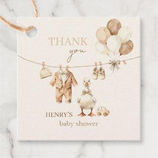 Dummer Gänschen Baby Junge Danke Geschenkanhänger