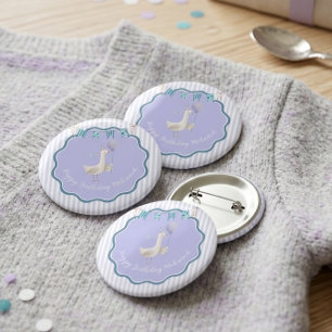 Dummer Gänschen Erstes Geburtstags Pin Lavendel Ju Button