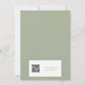 Dummer Gänschen Grün Gingham Babyshower QR-Code Einladung (Rückseite)
