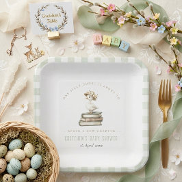 Dummer Gänschen Neues Kapitel Baby Shower zum Früh Pappteller