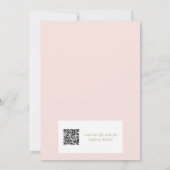 Dummer Gänschen Rosa Gingham Babyparty QR-Code Einladung (Rückseite)