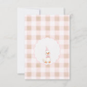 Dummer Gänschen Rosa Schleife Rose Mädchen Babypar Dankeskarte (Rückseite)