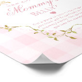 Dummer Gänschen Wie groß ist Mamas Bauch Pink Ging Poster (Ecke)