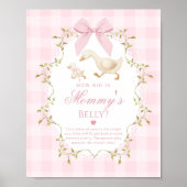 Dummer Gänschen Wie groß ist Mamas Bauch Pink Ging Poster (Vorne)