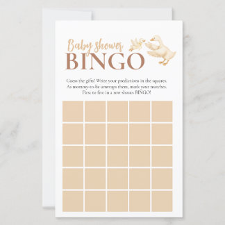 Dummer Gänse-Baby-Mädchen-Bingo-Baby-Shower-Spiel