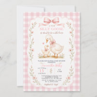 Dummer Gänse-Baby-Shower-Einladung Mädchen