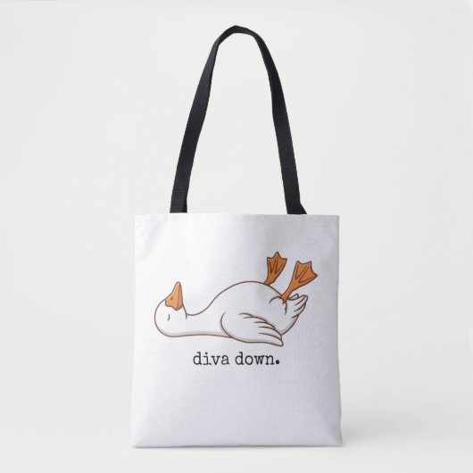Dummer Gänse-Diva Down Lustige Gans Tasche (Vorderseite)