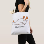 Dummer Gänse-Diva Down Lustige Gans Tasche (Von Nahem)