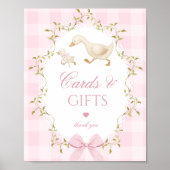 Dummer Gänse Karten und Geschenke Whimsical rosa Poster (Vorne)
