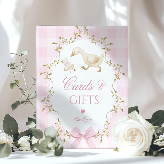 Dummer Gänse Karten und Geschenke Whimsical rosa Poster