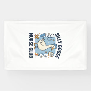 Dummer Gänse-Krankenschwester-Club Lustiges Kranke Banner