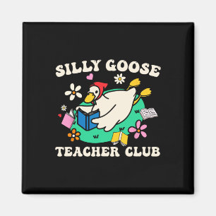 Dummer Gänse-Lehrer-Club Retro Groovy Lehrer Rücke Magnet