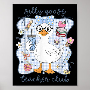 Dummer Gänse-Lehrer-Club Zurück zur Schule Lustige Poster