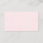 Dummer Gänse-Rosa-Gingham-Babyshower-Windel-Raffel Begleitkarte (Rückseite)