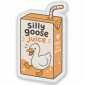 Dummer Gänse-Saft-Aufkleber Maßgeschneiderter Viny Aufkleber (Vorderseite)