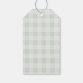 Dummer Gänse-Salbei Genderneutrales Gingham Danke Geschenkanhänger (Rückseite)