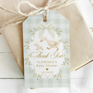Dummer Gänse-Salbei Genderneutrales Gingham Danke Geschenkanhänger