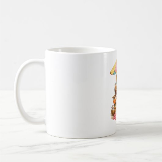 Dummer Gänse Sommerurlaub Eiskaffee Strand Chai Kaffeetasse (Links)