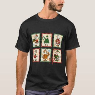 Dummer Gänse-Weihnachtsmann-Weihnachtsstempel Süße T-Shirt