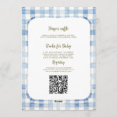 Dummer Gänseblumen-Qr-Code-Baby-Party Einladung (Rückseite)