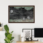 Dummer Geisterfoto-Horizontalrahmenposter Poster (Heimbüro)