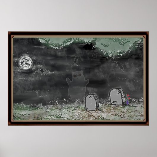 Dummer Geisterfoto-Horizontalrahmenposter Poster (Vorne)