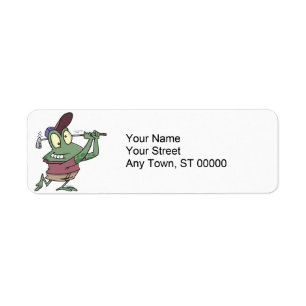 dummer Golf spielender Frosch Cartoon