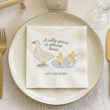 Dummer Goose ist fast lose Baby Shower Serviette