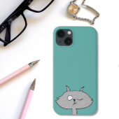 Dummer grauer Kater iPhone Hülle