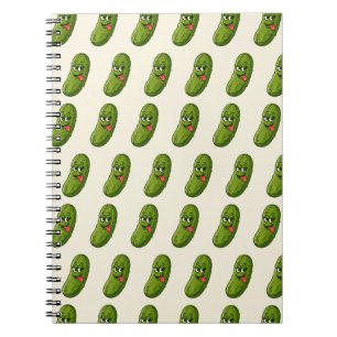 Dummer Gurken-Gesicht All-Over-Druck Notizbuch Notizblock