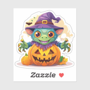 Dummer Halloween-Monster Aufkleber