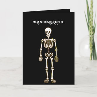 Dummer Halloween-Skelett Feiertagskarte