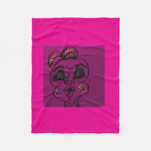 Dummer-Hase-Flanelldecke Fleecedecke (Vorderseite)
