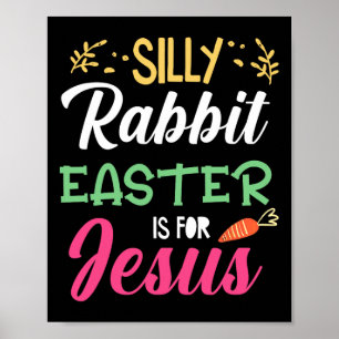 Dummer Hase Ostern für Jesus Religion Auferstehung Poster