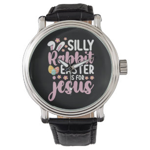 Dummer Hase Ostern ist für Jesus Christlich Armbanduhr