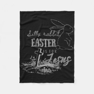 Dummer Hase Ostern ist für Jesus Christliche Fraue Fleecedecke