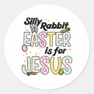 Dummer Hase Ostern ist für Jesus Lustiger Hase Fra Runder Aufkleber